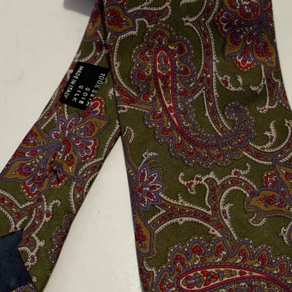 GIANNI Versace Italian Made 💯 Silk Paisley Tie - Picture 7 of 9